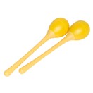 Stagg Eiermaracas aus Kunststoff mit langem Griff, Gelb