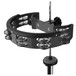 Stagg 1/2 Moon Drumset Tambourine, Black - on stand