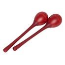 Stagg Kunststoff-Eiermaracas mit langem Griff, Rot