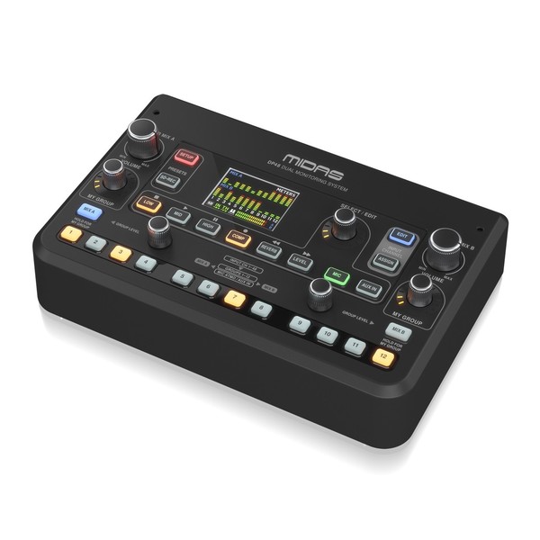 Midas DP48 Dual 48-Channel Personal Monitor Mixer, Angled Left