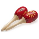 Stagg 26cm Wood Maracas, Red