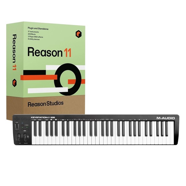 M-Audio Keystation 61 MKIII with Upgrade to Reason 11 at Gear4music
