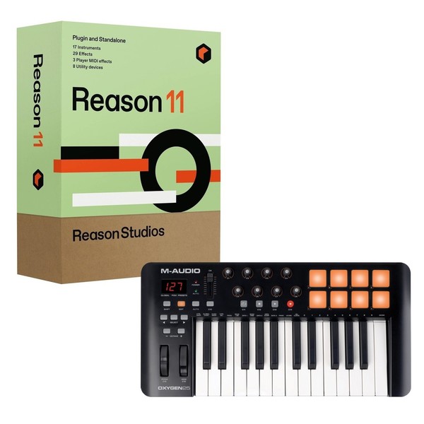 M-Audio Oxygen 25 V4 with Upgrade to Reason 11 - Full Bundle