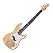 LA Bass Guitar by Gear4music, Natural - Nearly New