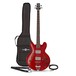 San Francisco Semi Acoustic Bass by Gear4music, Red Wine