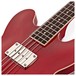 San Francisco Semi Acoustic Bass by Gear4music, Red Wine