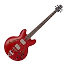 Basse Semi-Acoustique San Francisco par Gear4music, Red Wine - Comme Neuf