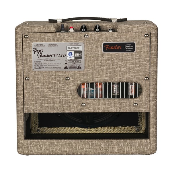 Fender FSR Pro Junior IV 1x10 Valve Combo, Fawn w/ Jenson P10Q - back