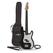 LA Short Scale Bass Guitar by Gear4music, Black included items