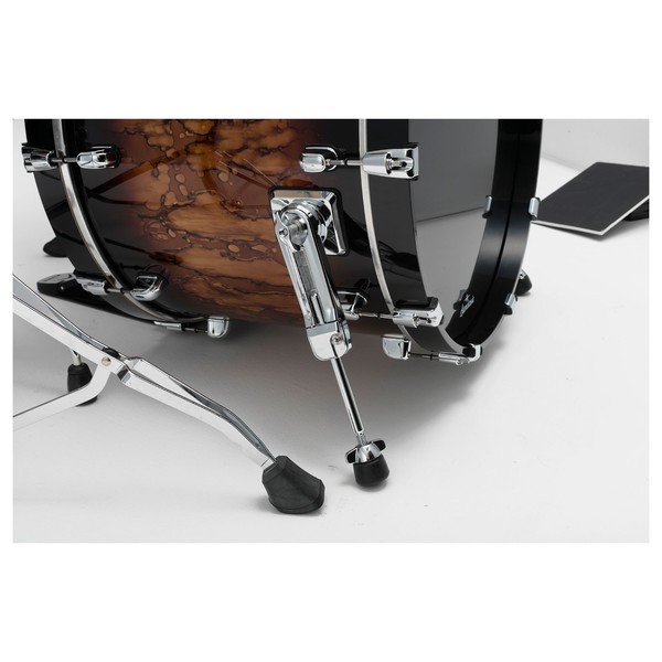 Tama Starclassic Walnut/Birch 22'' 4pc Shell Pack, Molten Brown Burst - bass drum spur