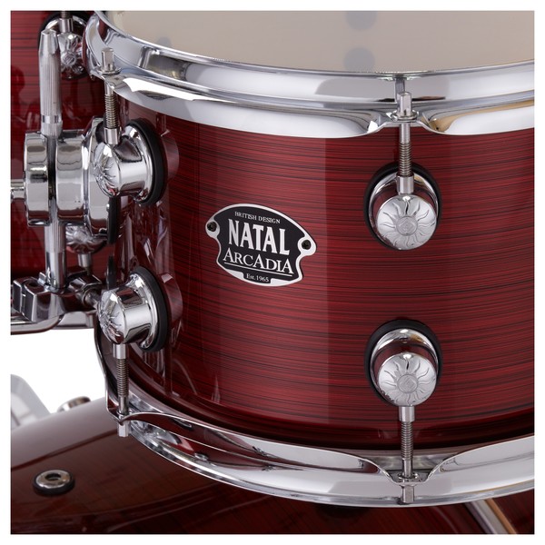 Natal Arcadia 20'' 5pc Drum Kit w/Cymbals, Red Strata
