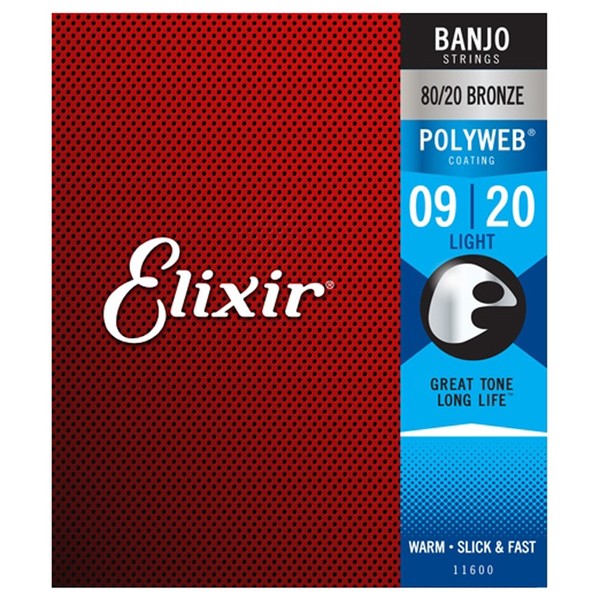 Elixir E11600 Polyweb Light Banjo Strings, 9-20