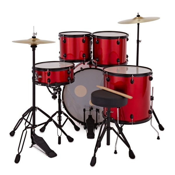 BDK-1 Full Size Starter Drum Kit by Gear4music, Red