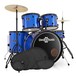 BDK-1 Full Size Starter Drum Kit + Practice Pack, Blue