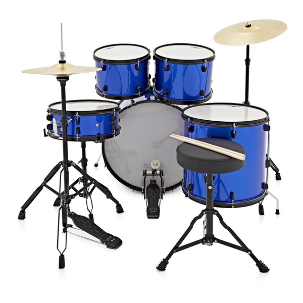 BDK-1 Full Size Starter Drum Kit + Practice Pack, Blue