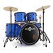 BDK-1plus Full Size Starter Drum Kit by Gear4music, Blue