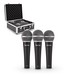 SubZero SZM-11 Dynamic Vocal Microphone, Pack of 3 with Case