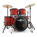BDK-1+ Full Size Starter Drum Kit by Gear4music, Red