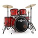 BDK-1plus    Full Size Starter Drum Kit marki Gear4music, czerwony