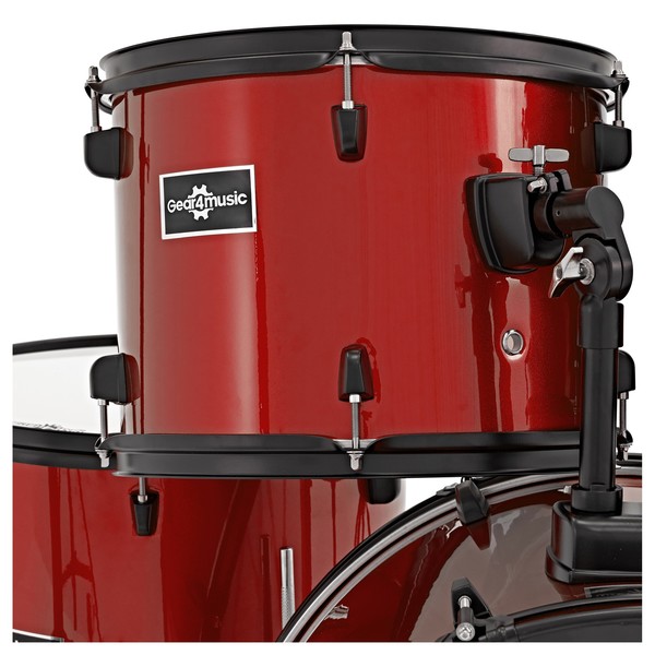 BDK-1plus Full Size Starter Drum Kit by Gear4music, Red