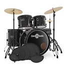BDK-1+ Full Size Starter Drum Kit Practice Pack, Black