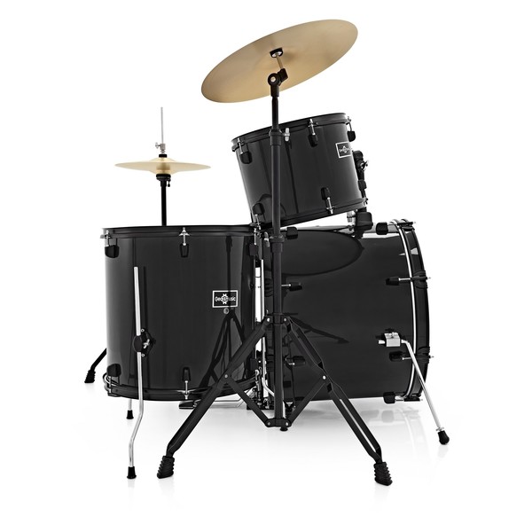 BDK-1plus Full Size Starter Drum Kit + Practice Pack, Black