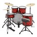 BDK-1plus Full Size Starter Drum Kit + Practice Pack, Red