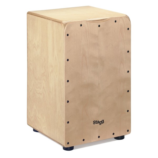 Stagg Medium Sized Natural Cajon + Bag - front