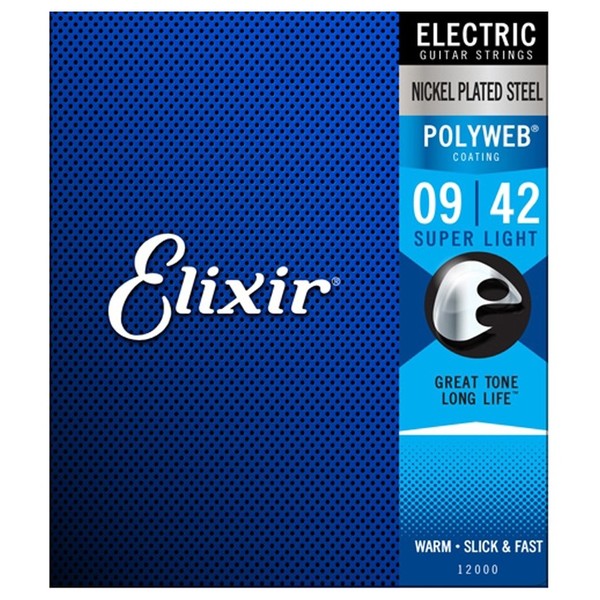 Elixir E12000 Polyweb Superlight Electric Guitar Strings, 9-42 