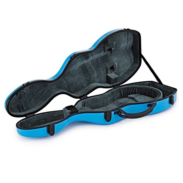 GSJ Cellissimo Violin Case 4/4 Sky Blue, Inside