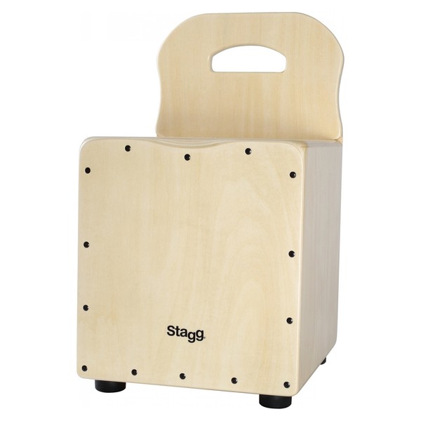 Stagg Kids Cajon With Back Rest, Natural - front