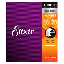 Elixir E11306 Nanoweb Baritone Acoustic Strings, 16-70