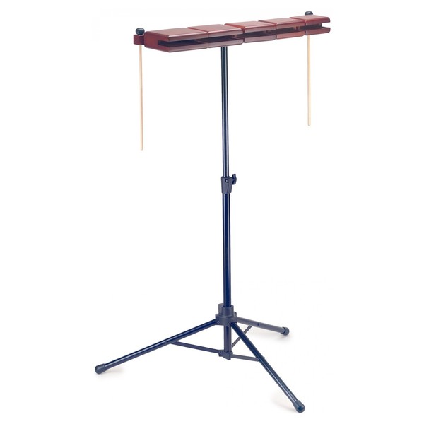 Stagg 5 Piece Wood Temple Block With Stand & Bag - 1