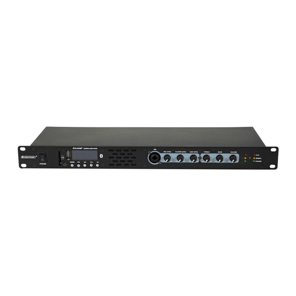 Omnitronic EPA-100BT Mixing Amplifier and Audio Player with Bluetooth, Front Tilted