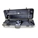 BAM 2005XLC Hightech Double Violin Case, Black Carbon Look - Case Open View