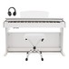 DP-10 X pianino cyfrowe marki Gear4music + zestaw akcesoriów, biały