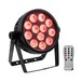 EUROLITE LED 4C-12 Silent Slim Spot, Front Angled Right Lit