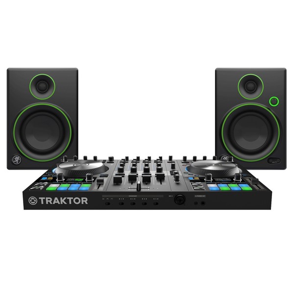 Native Instruments Traktor Kontrol S3 with Mackie CR4 Monitors - Full Bundle