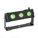 Eurolite LED BAR-3 HCL Compact Light Bar, Front Angled Lit Green