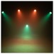EUROLITE LED 4C-12 Silent Slim Spot, Front Stage Preview Lit Green and Red