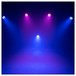 EUROLITE LED 4C-12 Silent Slim Spot, Front Stage Preview Lit Blue and Pink
