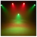 EUROLITE LED 4C-12 Silent Slim Spot, Front Stage Preview Lit Red and Green
