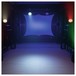 EUROLITE LED 4C-12 Silent Slim Spot, Front Stage Preview Angled Up and Down Blue Backdrop