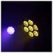 Eurolite LED 4C-7 Silent Slim Spot, Front Angled Down Lit Yellow/Blue Preview