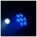 Eurolite LED 4C-7 Silent Slim Spot, Front Angled Down Lit Blue Preview