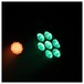 Eurolite LED 4C-7 Silent Slim Spot, Front Angled Down Lit Green/Red Preview