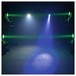 Eurolite LED TMH-X4 Moving Head Wash Zoom, Front Stage View Lit Blue/Green/White