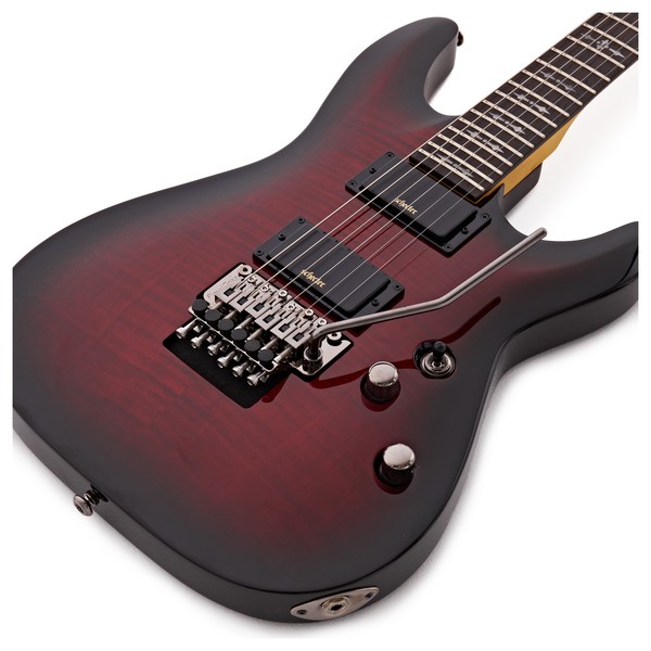 Schecter Demon-6 FR, Crimson Red Burst at Gear4music