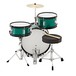 Junior 3 Piece Drum Kit by Gear4music, Green