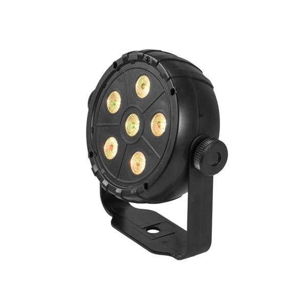 Eurolite LED PK-3 USB TCL Spot, Front Angled Left Lit Yellow